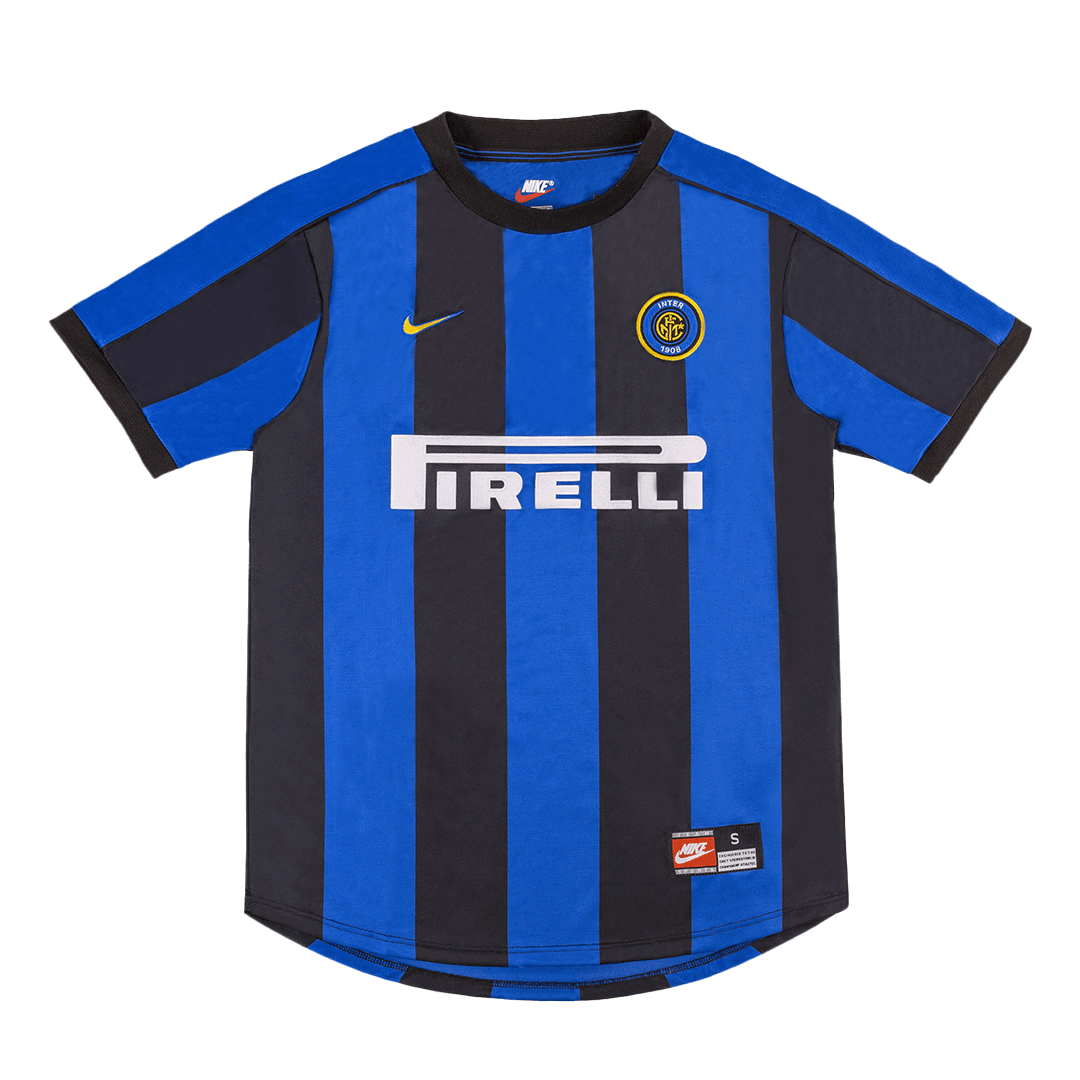 Retro RONALDO #9 Inter Milan Mens Home Soccer Jersey 1999/00 Blue&Black