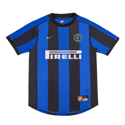 Retro BAGGIO #10 Inter Milan Mens Home Soccer Jersey 1999/00 Blue&Black