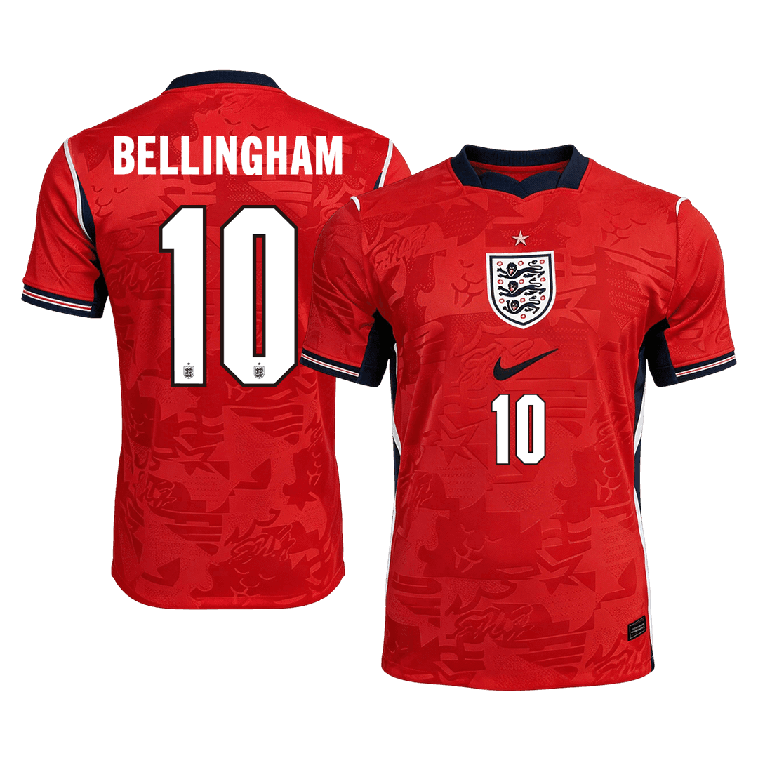 BELLINGHAM #10 England Mens Away Soccer Jersey World Cup 2026 Red