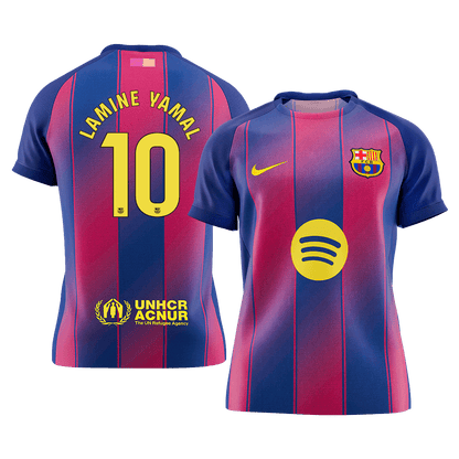 LAMINE YAMAL #10 Barcelona Mens Home Soccer Jersey 2025/26 Red&Blue [PREMIUM]