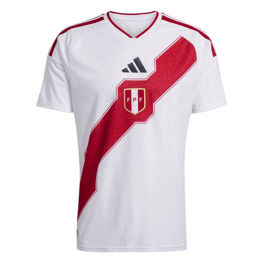 Peru Mens Home Soccer Jersey World Cup 2026 White