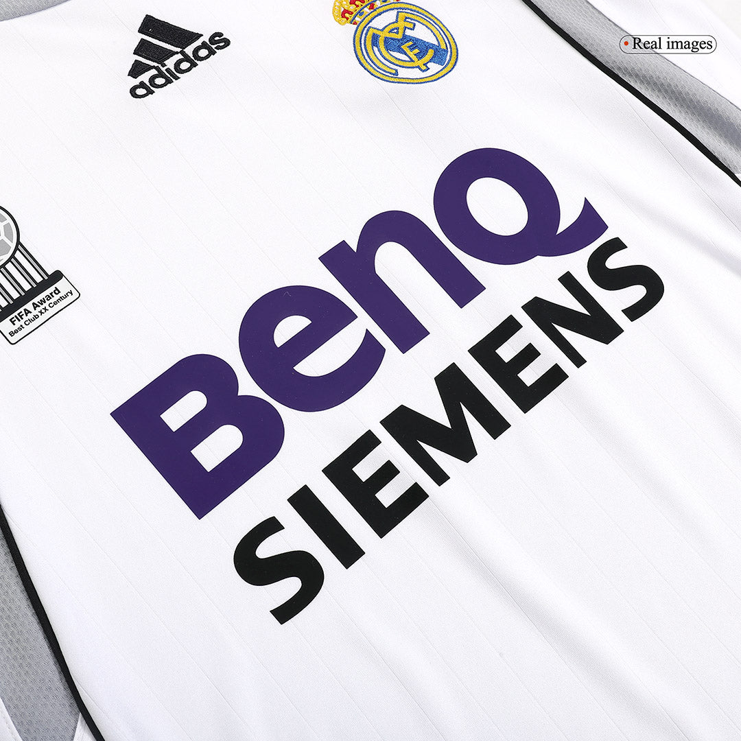 Retro RAUL #7 Real Madrid Mens Home Soccer Jersey 2006/07 White