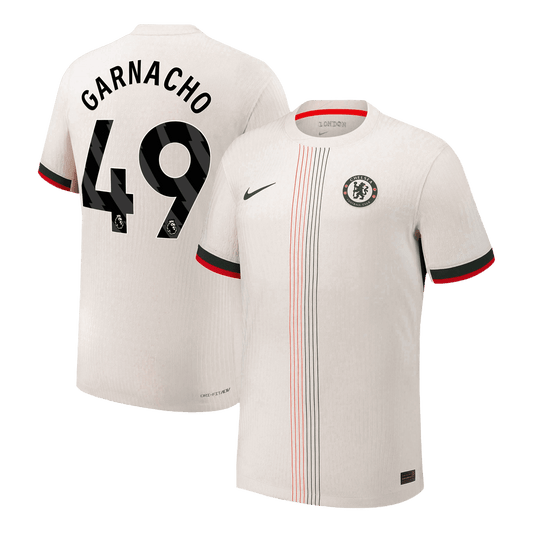 GARNACHO #49 Chelsea Mens Away Soccer Jersey 2025/26 White - Player Version