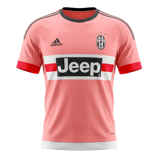 Retro Juventus Mens Away Soccer Jersey 2015/16 Pink