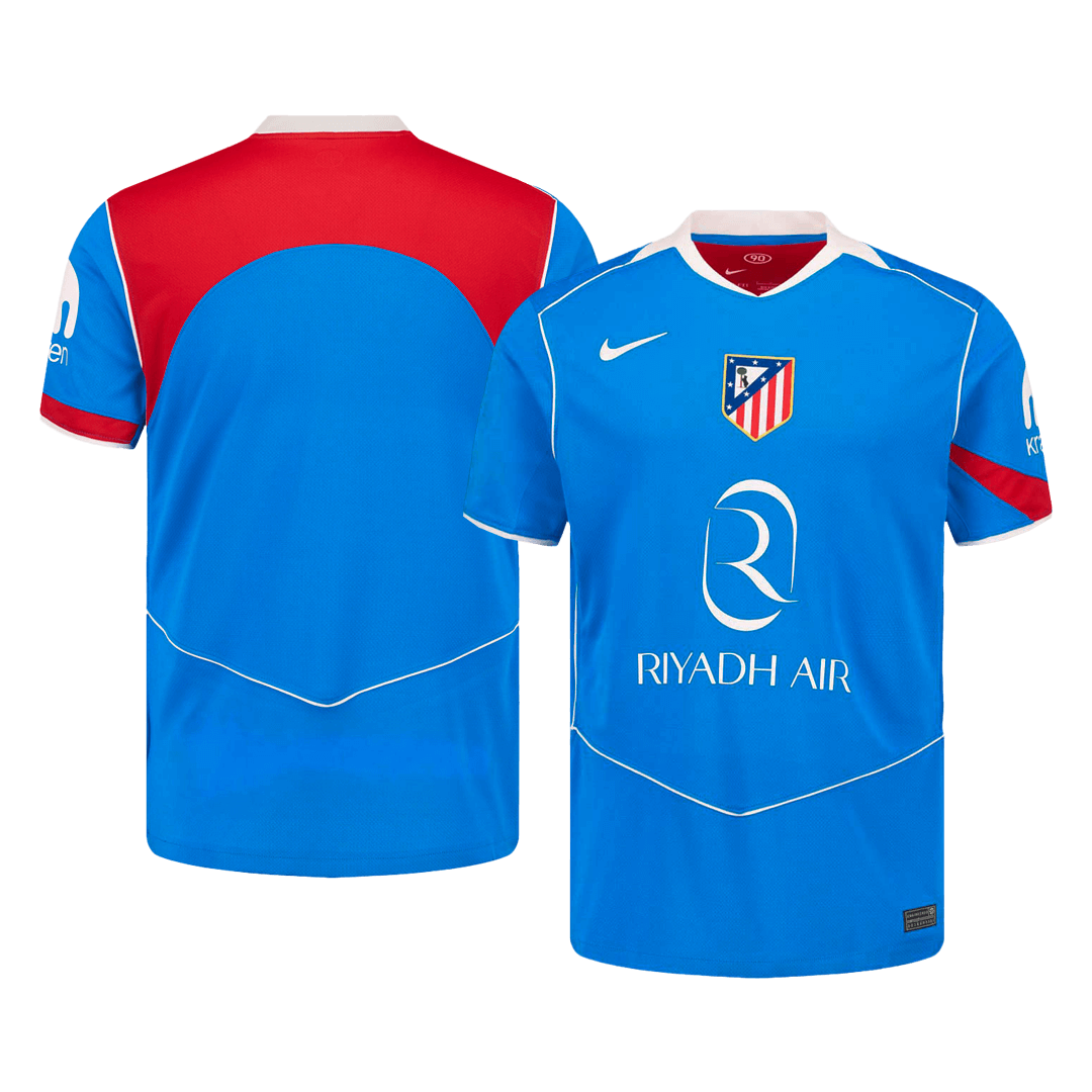 Atletico Madrid Mens Third Away Soccer Kit 2025/26 Blue