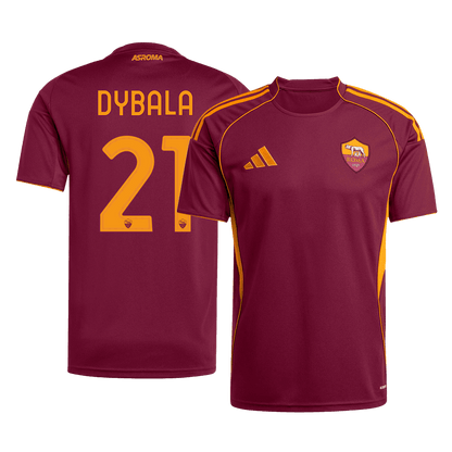 DYBALA #21 Roma Mens Home Soccer Jersey 2025/26 Red