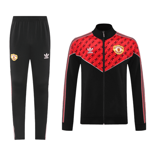 Manchester United Mens Training Tracksuit Kit 2025/26 Red&Black