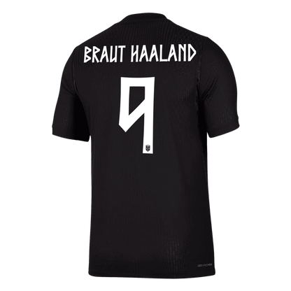 BRAUT HAALAND #9 Norway Mens Away Soccer Jersey World Cup 2026 Black - Player Version