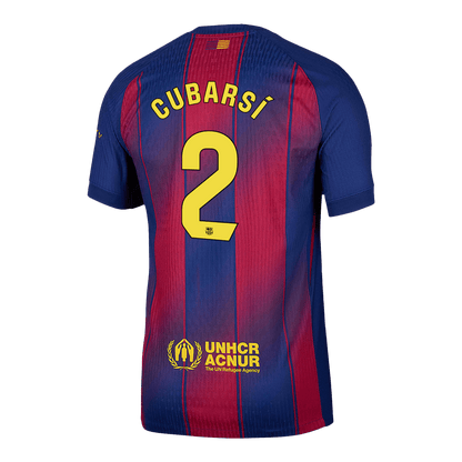 CUBARSÍ #2 Barcelona Mens Home Soccer Jersey 2025/26 Red&Blue - Player Version