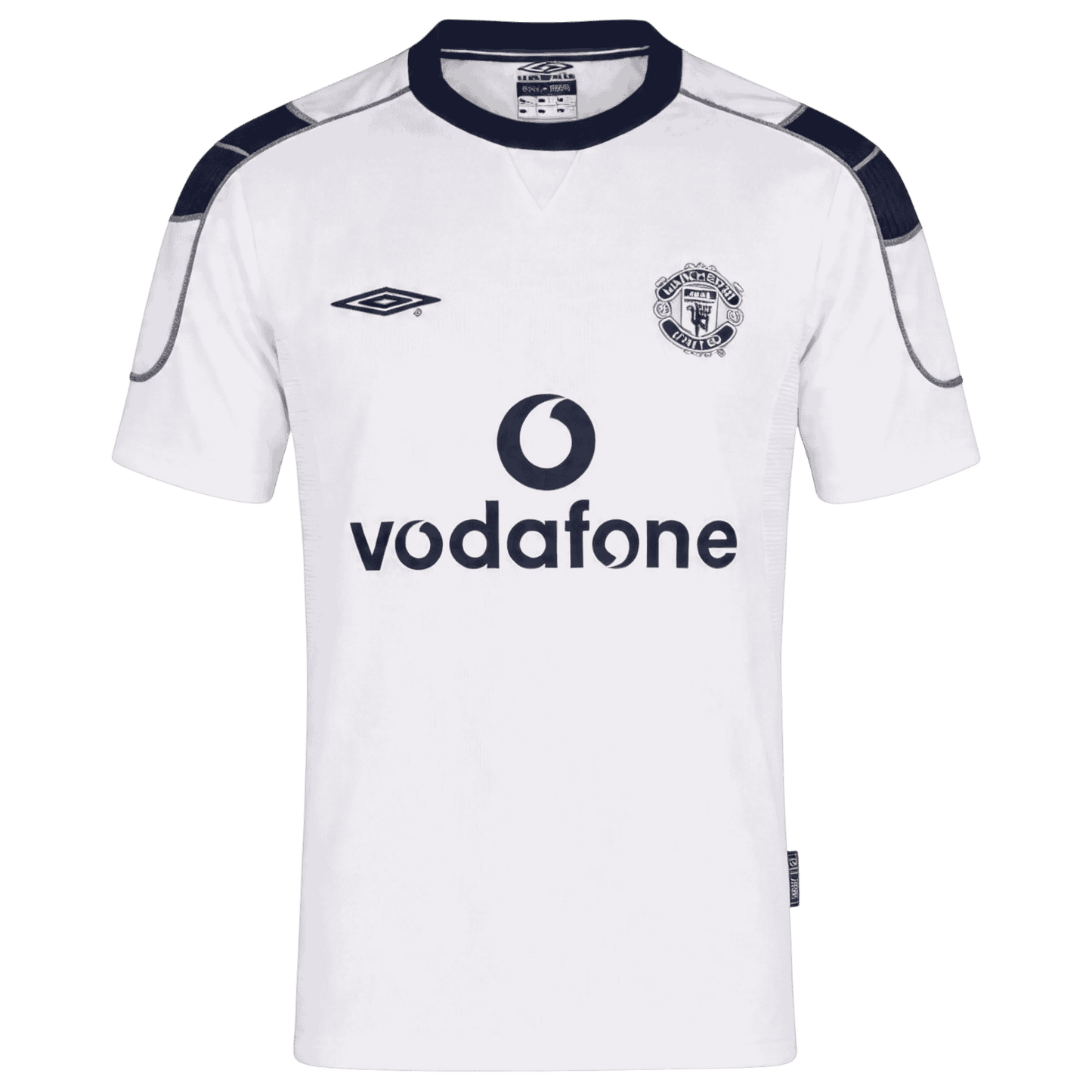 Retro Manchester United Mens Away Soccer Jersey 2000/01 White