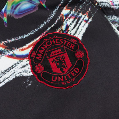 Manchester United Mens Pre-Match Long Sleeve Soccer Jersey 2025/26 Black