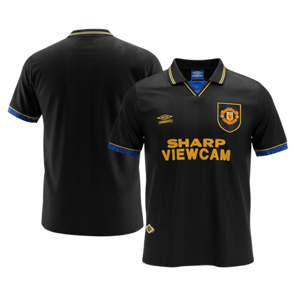 Retro Manchester United Mens Away Soccer Jersey 1993/94 Black