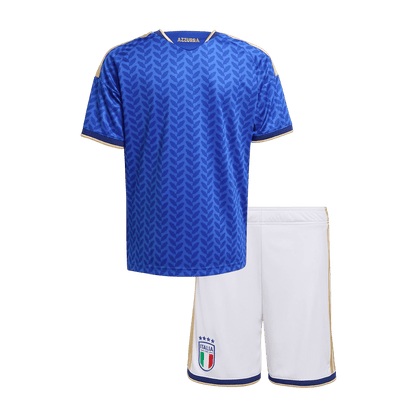 Italy Kids Home Soccer Kit World Cup 2026 Blue [PREMIUM]