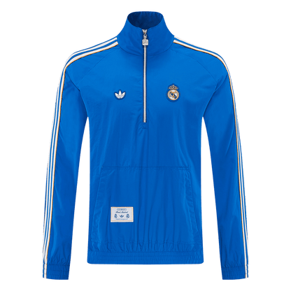 Real Madrid Mens Windbreaker Jacket 2026 Blue