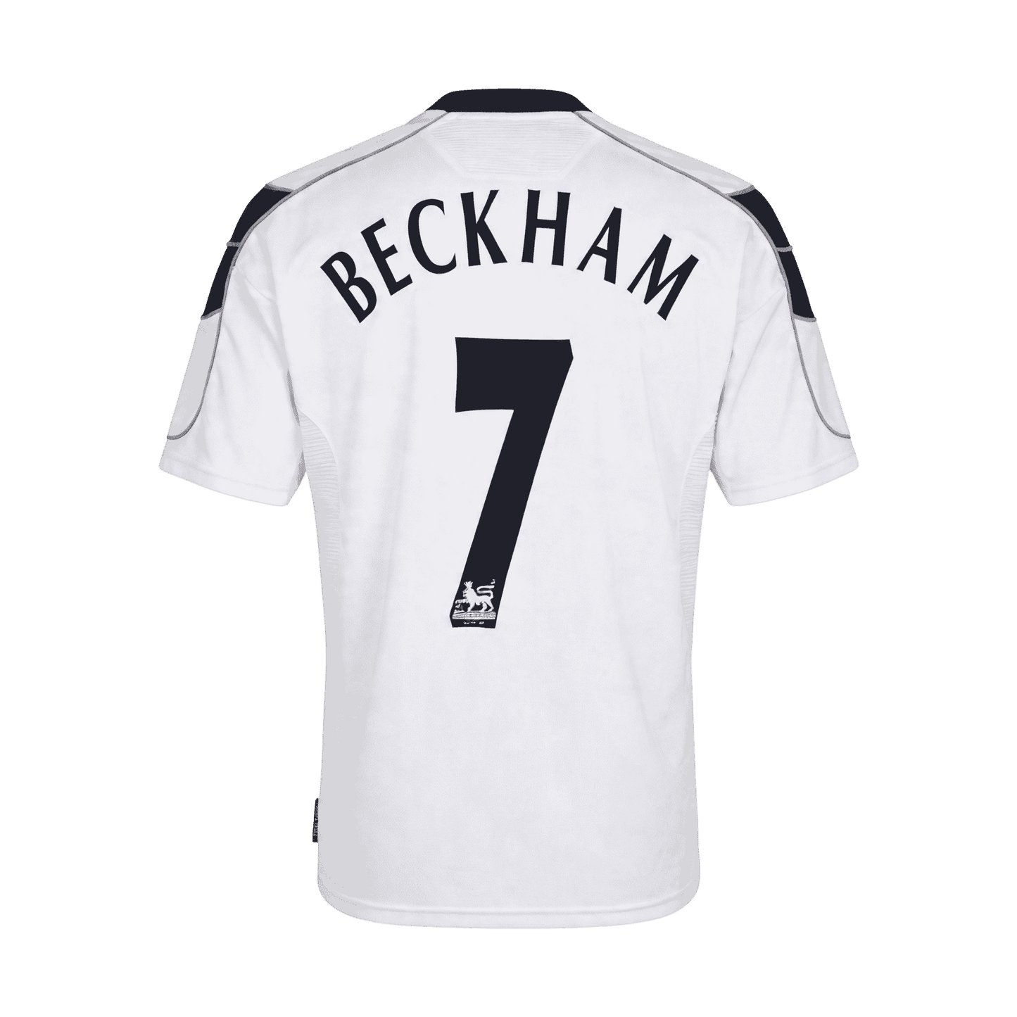 Retro BECKHAM #7 Manchester United Mens Away Soccer Jersey 2000/01 White