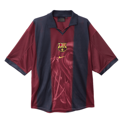 Retro Barcelona Mens Home Soccer Jersey 2000/01 Red&Blue