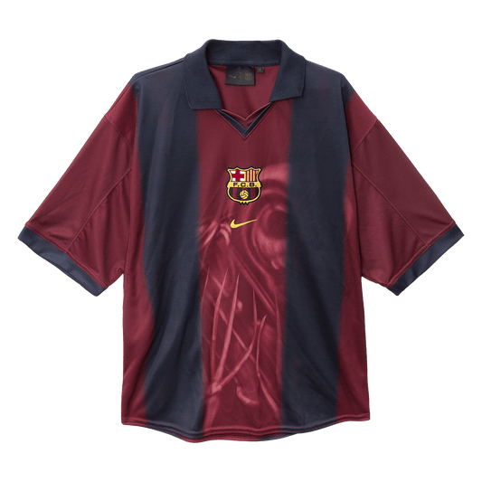 Retro Barcelona Mens Home Soccer Jersey 2000/01 Red&Blue