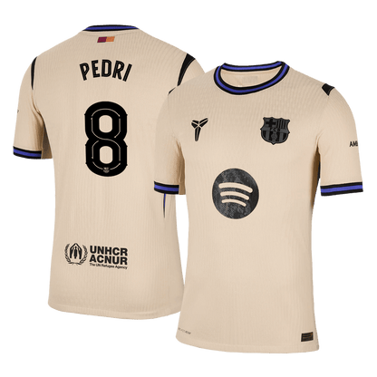 PEDRI #8 Barcelona Mens Away Soccer Jersey UCL 2025/26 Yellow - Player Version