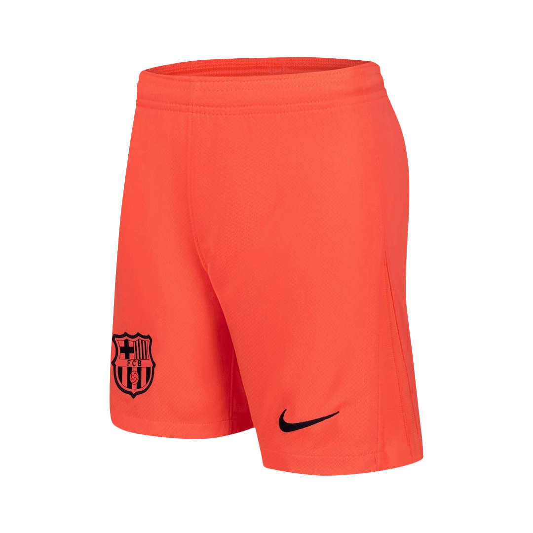 Barcelona Mens Third Away Soccer Shorts 2025/26 Orange