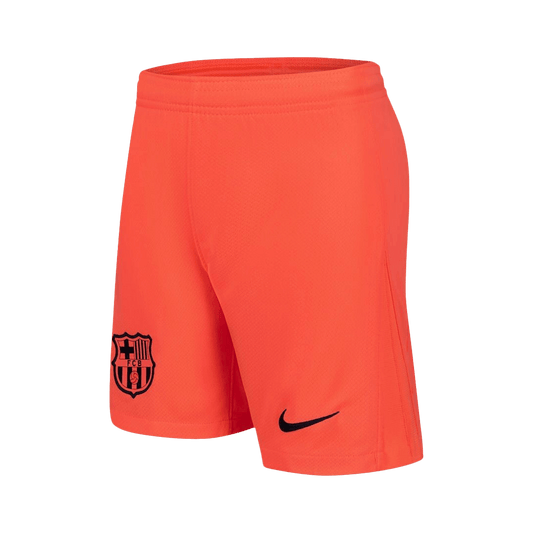 Barcelona Mens Third Away Soccer Shorts 2025/26 Orange