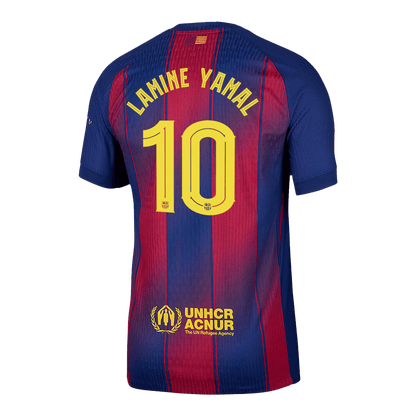 LAMINE YAMAL #10 Barcelona Mens Home Soccer Jersey UCL 2025/26 Red&Blue - Player Version