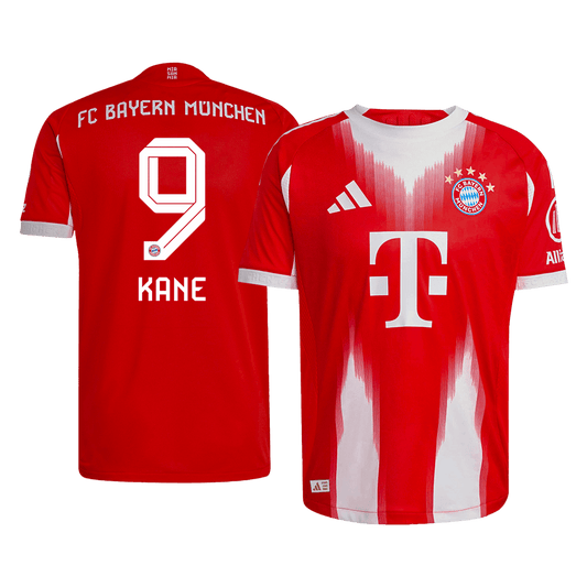 KANE #9 Bayern Munich Mens Home Soccer Jersey 2025/26 Red - Player Version