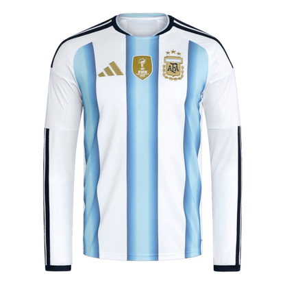 Argentina Mens Home Long Sleeve Soccer Jersey World Cup 2026 Blue&White