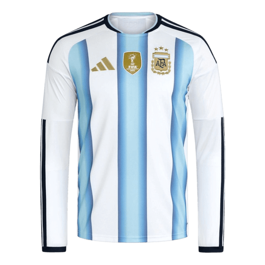Argentina Mens Home Long Sleeve Soccer Jersey World Cup 2026 Blue&White