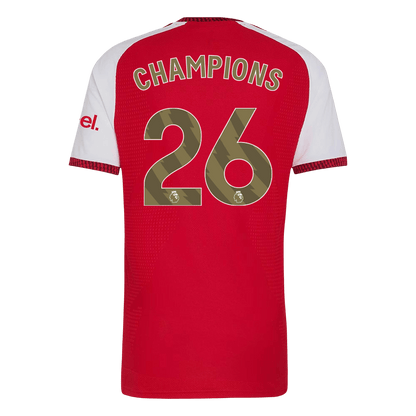 CHAMPIONS #26 Arsenal Mens Home Soccer Jersey 2026/27 Red - Player Version
