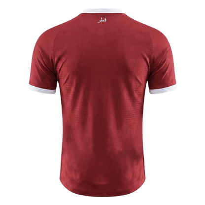 Qatar Mens Home Soccer Jersey World Cup 2026 Red - Player Version