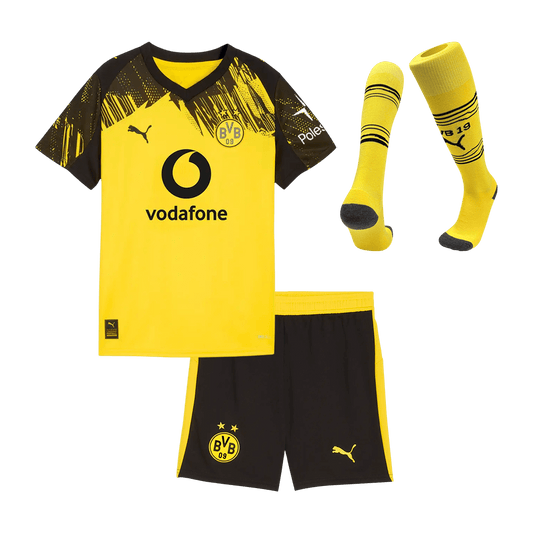 Borussia Dortmund Kids Home Soccer Full Set 2025/26 Yellow