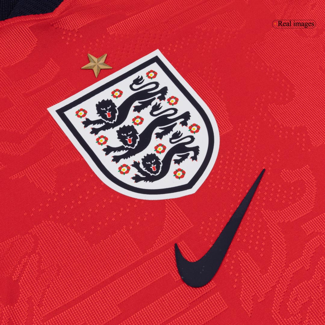 RICE #4 England Mens Away Soccer Jersey World Cup 2026 Red - Player Version