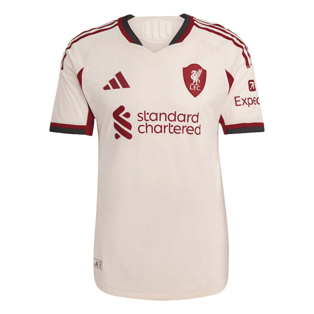 GAKPO #18 Liverpool Mens Away Soccer Jersey 2025/26 White - Player Version