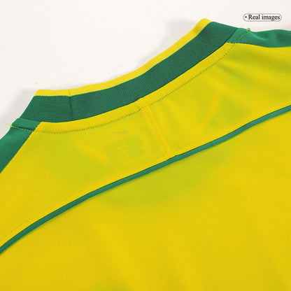 Retro RONALDO #9 Brazil Mens Home Soccer Jersey World Cup 1998 Yellow
