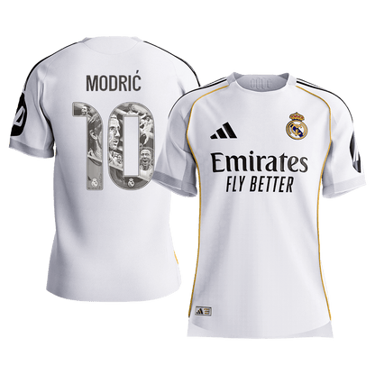 MODRIĆ Special #10 Real Madrid Mens Home Soccer Jersey 2025/26 White - Player Version [PREMIUM]
