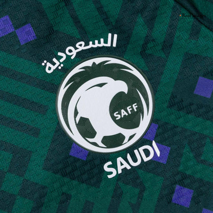 Saudi Arabia Mens Home Soccer Jersey World Cup 2026 Green - Player Version