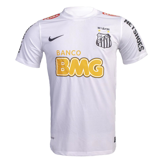 Retro Santos FC Mens Home Soccer Jersey 2011/12 White