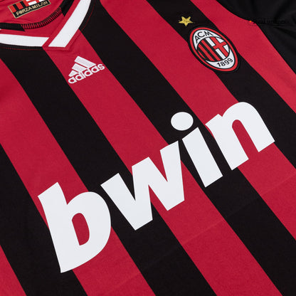 Retro AC Milan Mens Home Soccer Jersey 2009/10 Red&Black