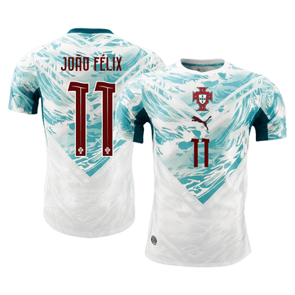 JOÃO FÉLIX #11 Portugal Mens Away Soccer Jersey World Cup 2026 White&Green - Player Version