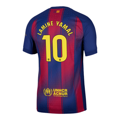 LAMINE YAMAL #10 Barcelona Mens Home Soccer Jersey 2025/26 Red&Blue - Player Version