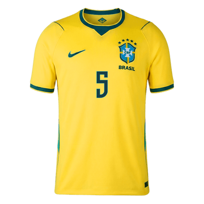 CASEMIRO #5 Brazil Mens Home Soccer Jersey World Cup 2026 Yellow