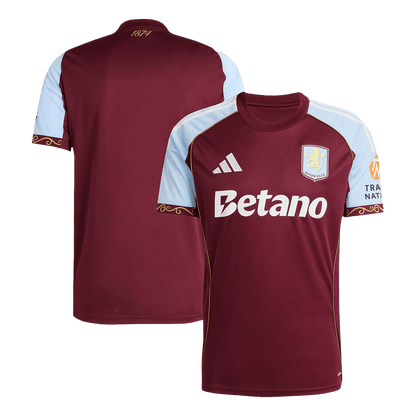Aston Villa Mens Home Soccer Jersey 2025/26 Red