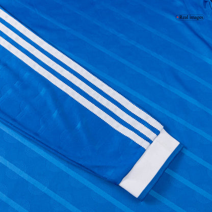Real Madrid Mens Third Away Long Sleeve Soccer Jersey 2025/26 Blue