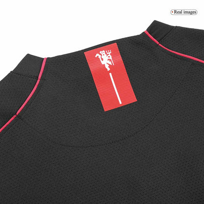 Retro RONALDO #7 Manchester United Mens Away Long Sleeve Soccer Jersey 2007/08 Black