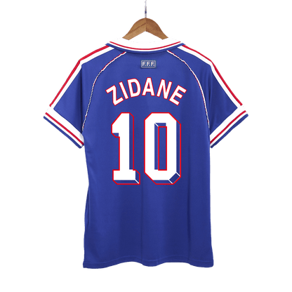 Retro ZIDANE #10 France Mens Home Soccer Jersey World Cup 1998 Blue
