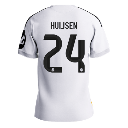 HUIJSEN #24 Real Madrid Mens Home Soccer Jersey 2025/26 White - Player Version [PREMIUM]