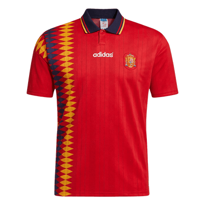 Retro Spain Mens Home Soccer Jersey 1994 Red