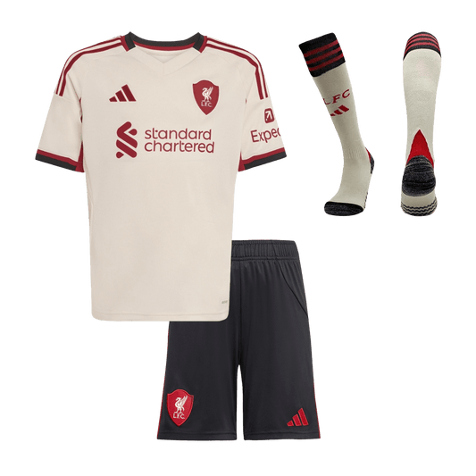 Liverpool Kids Away Soccer Full Set 2025/26 White