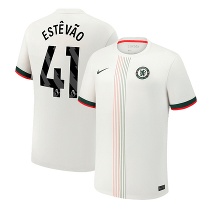 ESTÊVÃO #41 Chelsea Mens Away Soccer Jersey 2025/26 White