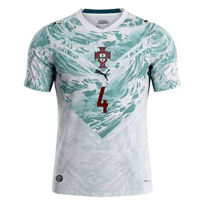 RÚBEN DIAS #4 Portugal Mens Away Soccer Jersey World Cup 2026 White&Green